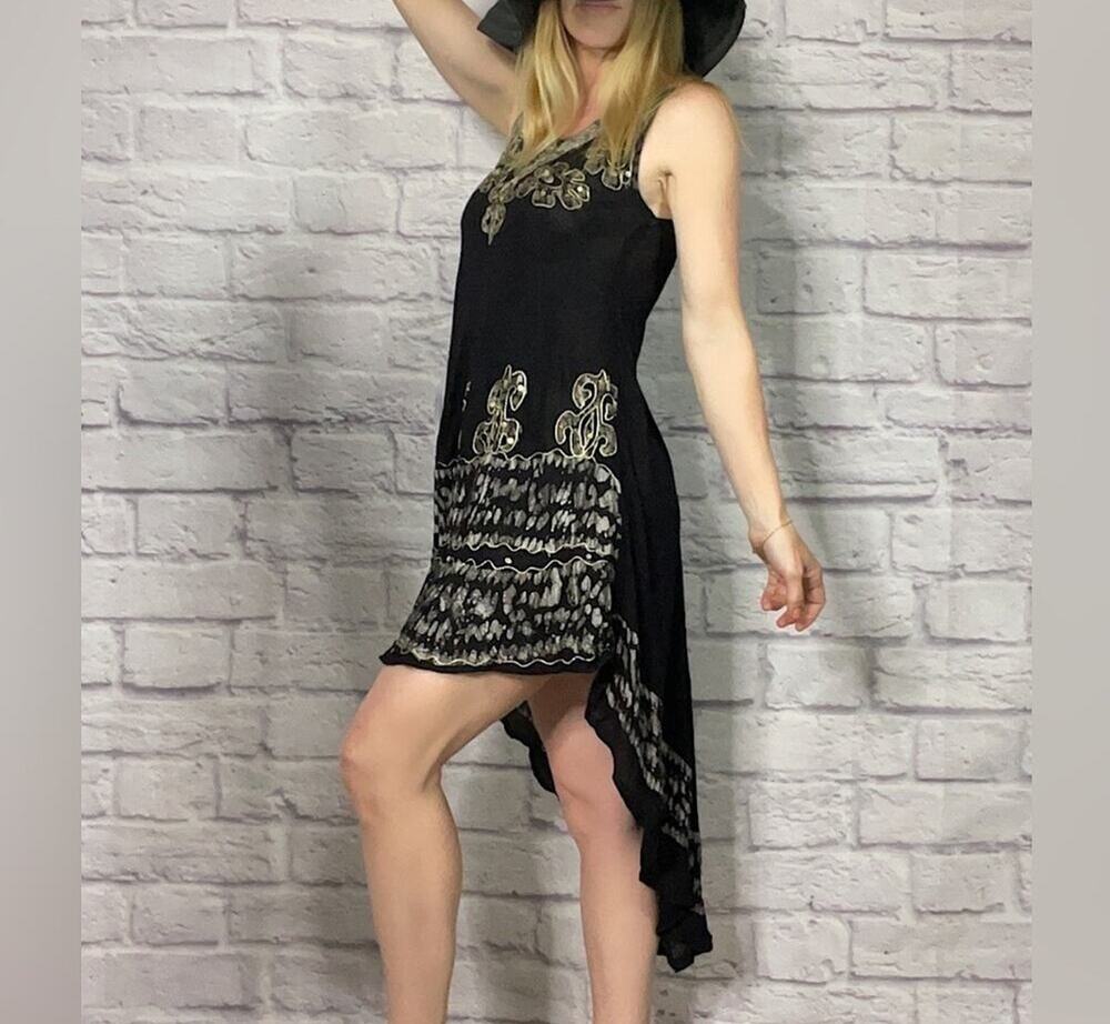 Ocean Breeze gauze and sequin swim cover/dress